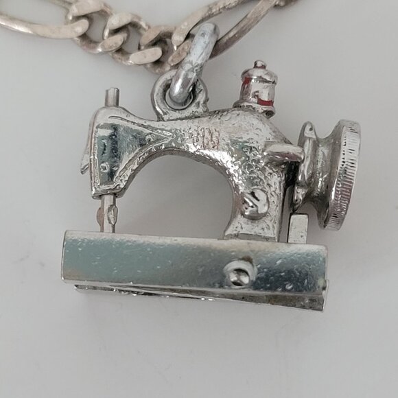 HAN Sterling Silver Sewing Themed Charm Bracelet - Picture 5 of 9